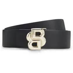 BOSS Ledergürtel Icon-G Sr30 mit Double-B-Monogramm schwarz 75