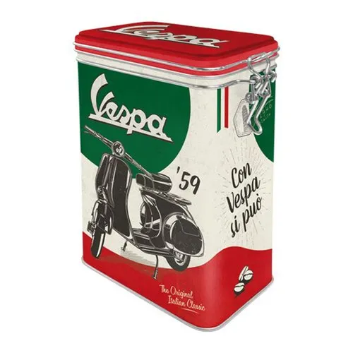 Nostalgic-Art Kaffeedose Vespa – Luftdicht und Retro - Hochwertige Kaffeedose aus robustem Metall im nostalgischen Vespa-Design. Mit luftdichtem Verschluss für optimale Frische und Aromen. Ideal für 700g gemahlenen Kaffee oder 500g ganze Bohnen.