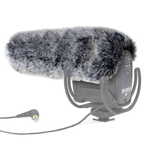 YOUSHARES Microphone DDC-VMPR Windscreen Pop Filter Muff - Outdoor Mikrofon Fell Windschutz Pop-Schutz für Rode VideoMic Pro Kamera Mikrofon