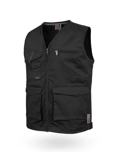 WÜRTH MODYF Arbeitsweste Stretch X – professionelle Arbeitsweste für Herren in Größe S – Arbeitskleidung für Handwerk & Industrie in schwarz