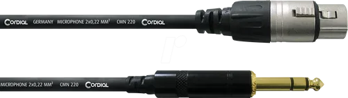 CFM 6 FV - CORDIAL 1x 6,3 mm Klinke stereo,1x XLR female 3 pol, 6,00m
