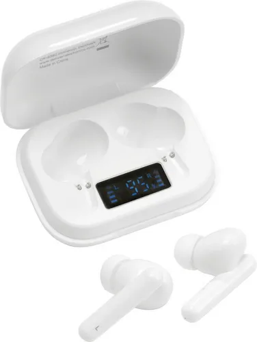 Hanseatic HWE-23 wireless In-Ear-Kopfhörer (LED Ladestandsanzeige, Bluetooth) weiß