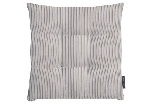 Magma Heimtex Stuhlkissen INGA 35x35 cm - Gestreifter Cord Look in Grau - Stylisches Sitzkissen im trendigen Cord Look, ideal für mehr Komfort und Stil in Ihrem Zuhause.