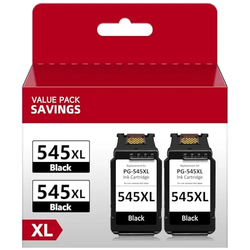 Economink 545XL Schwarz, Kompatibel mit Canon 545 / PG-545, Hohe Kompatibilität mit Canon Pixma TS3350 TS3150 TS3450 TR4550 MX495 MG2555 MG3050, Druckerpatronen (2 Schwarz)