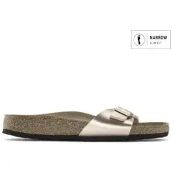 Birkenstock Women's Madrid BF Metallic Sandalen 38 - Narrow - Klassische Sandalen mit Glanzeffekt in Braun/Beige, ideal für Freizeit und Komfort; jetzt im Online-Shop von Bergfreunde.de erhältlich!