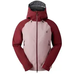 Dare 2b Ski- und Snowboardjacke "Assert II" in Rosa - Größe 38 - Wasserabweisende und winddichte 3-Lagen-Jacke aus recyceltem Polyester. Ideal für aktive Tage im Schnee mit verstellbarer Kapuze und atmungsaktivem Material.