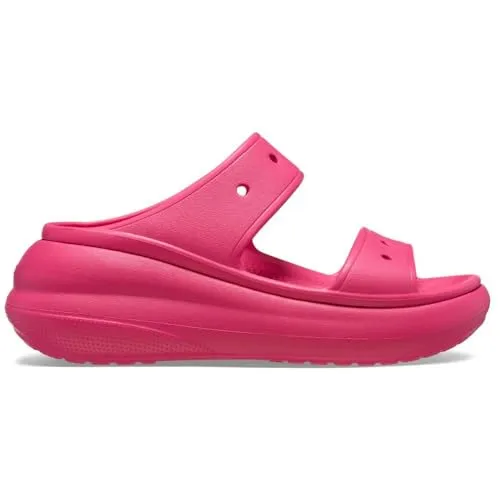 Crocs Damen Crush Sandal Slides - Dragon Fruit, 38 EU - Wanderschuhe mit zusätzlicher Höhe und kühlem Design. Die Classic Crush Sandale bietet Crocs-Komfort und Personalisierung durch Jibbitz-Löcher.