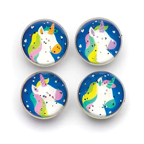 Baker Ross Glitzerflummis „Regenbogen-Einhorn“ für Kinder – perfekt als kleine Partyüberraschung für Kinder (8 Stück)