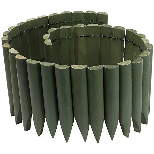 JonesHouseDeco Mit Naturfichtenholz Versehener Holzzaun, Geeignet Für Garten-Holzkanten Im Freien Robuster Und Langlebiger Wooden Zierzaun (30x120cm, Grün)