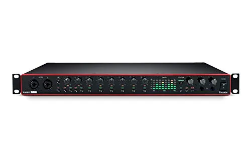 Focusrite Scarlett 18i20 3. Gen USB-Audio-Interface - Audio-Interfaces mit acht hochwertigen Mikrofonvorverstärkern für Studioqualität, ideal für professionelle Musikproduktionen und Live-Performances.