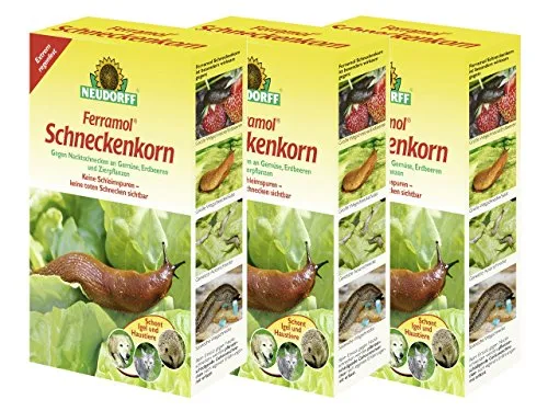 NEUDORFF® Ferramol® Schneckenkorn - 2 kg x 3, extrem regenfest - Das hochwirksame Schneckenkorn für den Garten, bietet effektiven Schutz vor Schnecken und bleibt auch bei Nässe wirksam. Ideal für die Pflanzenpflege.