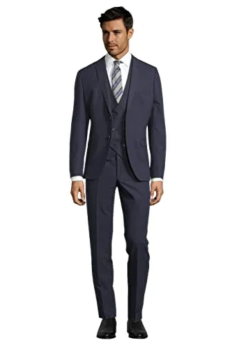 Steffen Klein Herren Business Anzug 3-teilig mit Weste - Eleganter 3-teiliges Slim Fit Anzug für Herren, vielseitig kombinierbar und ideal für formelle Anlässe. Hochwertiger Stoff mit edler Oberfläche und guter Formbeständigkeit.
