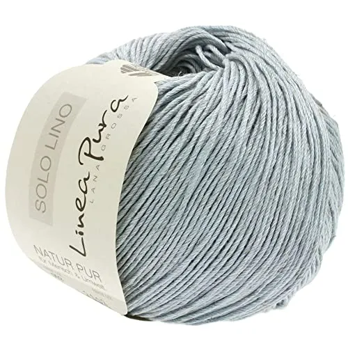 LANA GROSSA Solo Lino | Handstrickgarn aus 80% Leinen-Viskose & 20% Leinen | 50g Wolle zum Stricken & Häkeln | 120m Garn FB 4
