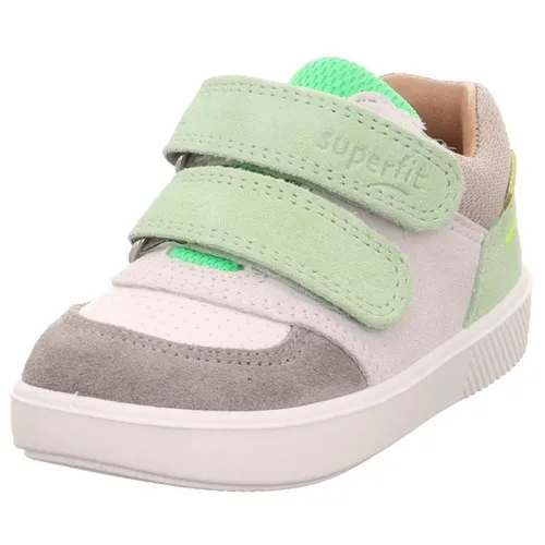 Superfit Supies Sneaker für Kinder - hellgrün/mehrfarbig (7500) 26 - Der fröhliche Sneaker SUPIES sorgt für maximalen Komfort beim Laufenlernen. Mit hochwertigem Nappa- und Veloursleder und zwei Klettverschlüssen für einen einfachen Einstieg. Ideal für den Alltag und mit herausnehmbarer Einlegesohle.