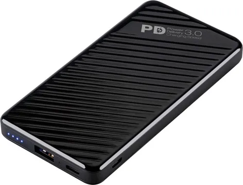 Super Fast Car Charge PD 10000 mAh Powerbank - Powerbank mit 10000 mAh und 18W Schnellladung, ideal für unterwegs und kompatibel mit Micro-USB und USB Type-C.
