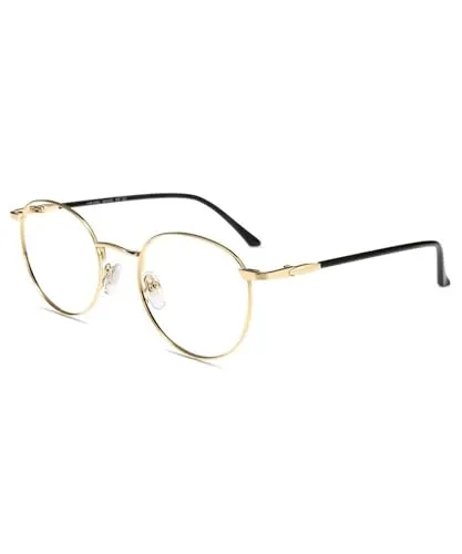 Firmoo Lesebrille mit Sehstärke 2.5x Blaulichtfilter Sehhilfe Gläser Lesehilfe Lesebrille Blendfrei Kratzfest(Glod)