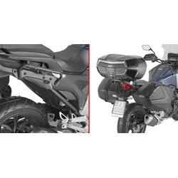 Givi PX Kofferträger Monokey Tech 3 - Fahrzeugspezifischer Seitenkofferträger für Honda und Suzuki, ermöglicht die Montage von zwei V37-Koffern und sorgt für ein elegantes Design ohne sichtbare Halter.