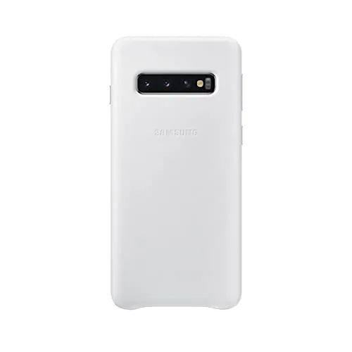 Leather Cover für Galaxy S10 Weiß