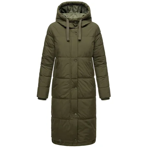 MARIKOO Damen Winter Steppmantel Stepp Jacke Mantel Parka warm mit Kapuze Soranaa