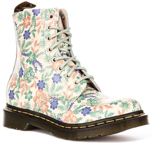 DR. MARTENS 1460 Pascal Schnürboots mit Blumenprint - Wanderschuhe in Größe 37, modisch mit Blumenprint und Air Cushion Technologie für optimalen Komfort beim Tragen.