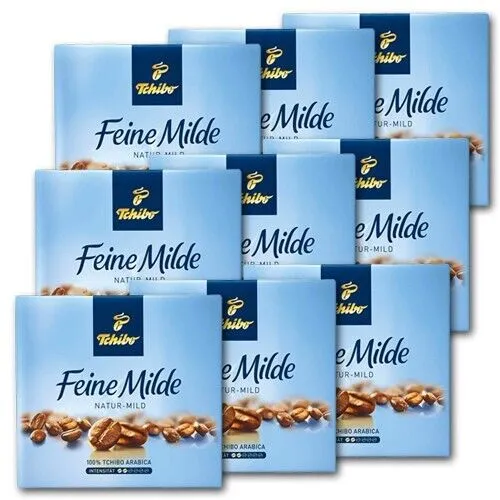 Tchibo - Feine Milde Gemahlener Kaffee 9x 500g - Kaffee, aromatischer gemahlener Kaffee mit mittlerer Röstung, ideal für jeden Tag und immer frische Ware.