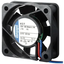 PAPST 412 F - Axiallüfter, 40x40x10mm, 12VDC, U/min: 5400