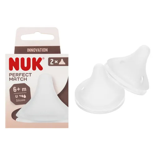 NUK Smoczek do butelki silikonowy rozm. U Perfect Match op.2 szt. 4008600436041