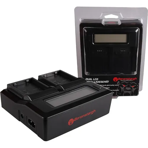 Berenstargh Dual LCD USB Ladegerät f. Nikon EN-EL14 CoolPix D3100 D3200 D5100 D5200 P7000 P7100 P770 (Kamera Akku Ladegerät) (61064401)