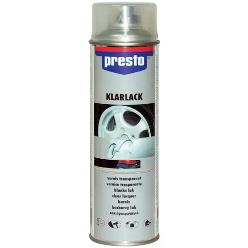 presto Klarlack Universal 500 ml - transparenter, glänzender Schutzlack - Hochwertiger Klarlack für Fahrzeuge, ideal für eine glänzende, schützende Oberfläche. Perfekt für kreative Projekte und Reparaturen.