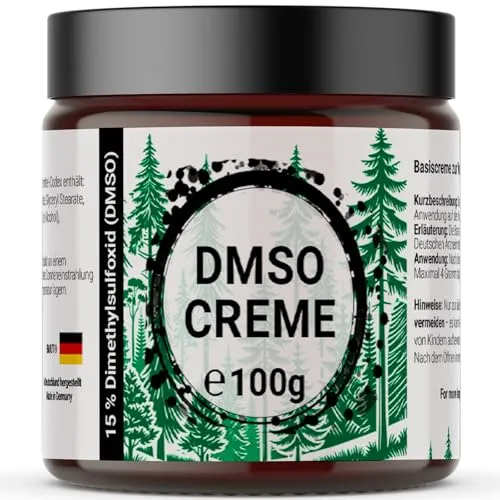100g DMSO Creme mit 25% Dimethylsulfoxid - Hochwertige DMSO Creme in pharmazeutischer Qualität für professionelle Anwender. Ideal als vielseitiges Transportmedium mit geprüfter Rezeptur für maximale Reinheit und Stabilität.