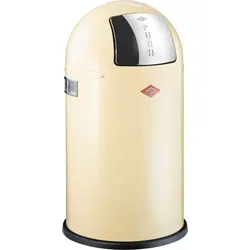 Wesco Pushboy 175831-23 Abfallsammler Mandel - Beige - Der Wesco Pushboy ist ein stilvoller Mülleimer mit 50 Litern Fassungsvermögen. Ideal für Küche und Büro, sorgt die große Edelstahl-Klappe für eine einfache und geruchsfreie Entsorgung. Aus hochwertigem Stahlblech gefertigt.