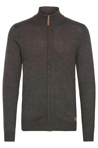 Blend BHNorman Herren Strickjacke Cardigan mit Reißverschluss und Stehkragen - Stylische Herren Strickjacke aus hochwertiger Baumwollmischung, ideal für vielseitige Looks. Der durchgehende Reißverschluss und die elastischen Rippbündchen sorgen für perfekten Komfort im Alltag.