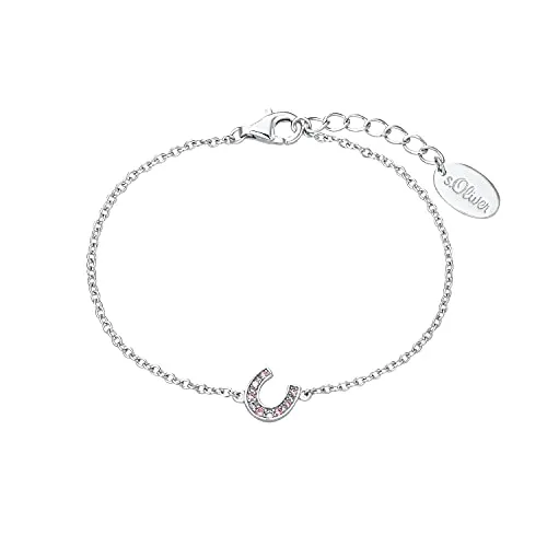 s.Oliver Armband 925 Sterling Silber für Mädchen - Elegantes Armband aus 925 Sterling Silber mit funkelnden Zirkonia-Steinen, anpassbar von 14 bis 16 cm, kommt in einer Geschenkbox - die perfekte Geschenkidee für kleine Fashionistas!