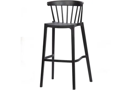 WOOOD Barhocker Barstuhl Barhocker Outdoor Bliss Kunstoff Gastro Taupe Rot Schwarz