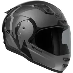 Roof RO200 Troyan Schwarz Stahl Gr. L 59/60 - Leichter Motorradhelm (1280g) mit hochwertiger Glasfaserschale, inklusive 2 Visieren und 100% MAXVISION 70 PINLOCK-Scheibe. Für optimale Aerodynamik und Komfort bei jeder Fahrt.