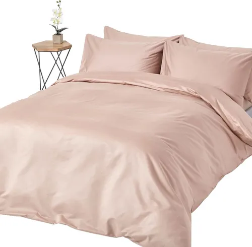 HOMESCAPES 2-teiliges Premium-Bettwäsche-Set beige aus 100% ägyptischer Baumwolle - Bettwäsche-Set aus 100% ägyptischer Baumwolle, Fadendichte 1000, atmungsaktiv und pflegeleicht – ideal für ein luxuriöses Schlafgefühl.