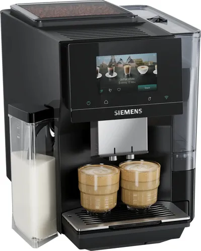 Siemens EQ700 TQ725E03 Kaffeevollautomat mit Milchaufschäumer - Kaffeevollautomat mit 2,4L Wassertank, ideal für Kaffeeliebhaber. Genießen Sie frisch gebrühten Kaffee und cremigen Milchschaum auf Knopfdruck.
