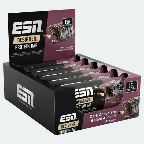 ESN Designer Bar White Chocolate Pistachio - 12 x 45g Riegel - Leckere Sportriegel mit 14 g Protein pro 45 g Riegel. Ideal für den Snack zwischendurch und perfekt für aktive Lebensstile.