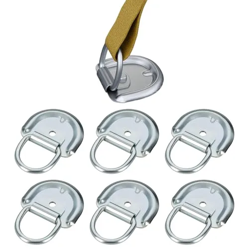 6X Zurrmulde 77x66mm mit Zurring – Verzinkte Stahl-Zurrösen für Ladungssicherung | Zuglast bis 600 kg | Anhänger, LKW, Transporter, Pritschen, Container | Witterungsbeständig & robust