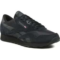Reebok Herren Classic Nylon Sneaker - Cblack Cblack Purgry, 42 EU - Herren-Sneaker mit Gummi-Außensohle und niedrigem Schnitt für elegante Silhouette, ideal für lässige Outfits.