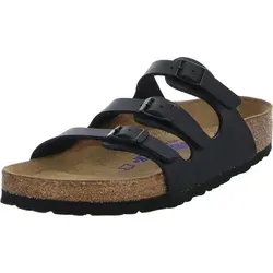 Birkenstock Pantolette Schwarz 38 - Hochwertige Pantoletten aus Birko-Flor mit Schnallenverschluss, ideal für Komfort und Stil im Alltag.
