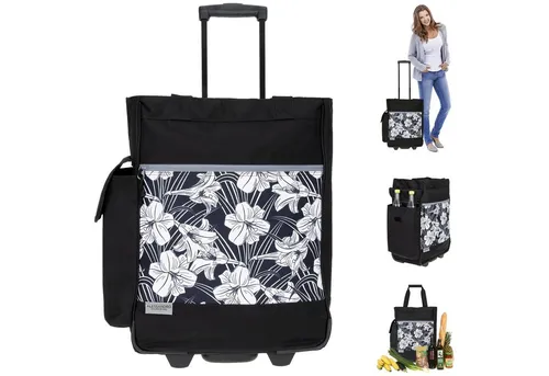 Alessandro Salvatore Einkaufstrolley Pro Shopping Trolley - Einkaufstrolley mit Thermotasche, wasserabweisend und ideal für bequeme Einkäufe. Mit 38 l Volumen und praktischen Handgriffen für vielseitigen Einsatz.