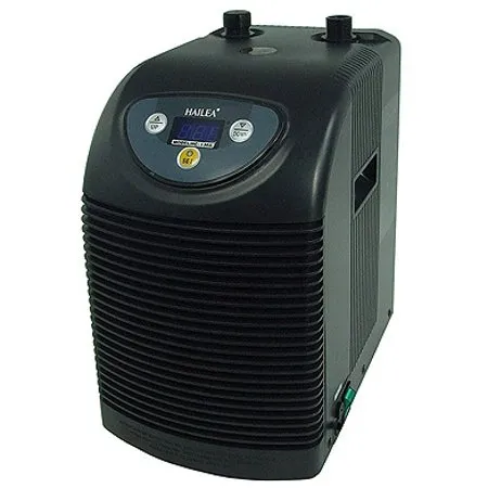 Hailea Durchlaufkühler Ultra Titan 150 Radiator, schwarz - Effizienter Wasserkühler mit 110 Watt Leistung für optimale Kühlung in der Aquaristik und Kalt Watercooling.
