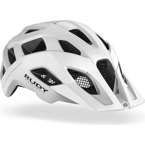 Rudy Project Crossway Helm S-M - Weiß (Matt) - Fahrradhelm für MTB und E-Bikes mit hervorragendem Preis-Leistungs-Verhältnis. Leicht, gut belüftet und sicher dank In-Mould-Konstruktion und RSR 10 S Verstellsystem für perfekte Passform.