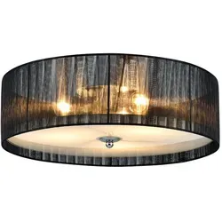 Moderne Deckenleuchte Helena - Stilvoller Lüster aus Organza & Kunststoff - Lampen - Elegante Deckenleuchte mit modernem Design, Ø 40 cm, 3 x E27 Sockel für stimmungsvolles Licht in Wohnzimmer & Schlafzimmer.