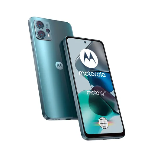 Motorola Moto G23 8GB + 128GB Smartphone - 50 MP Triple-Kamera in Blau - Handys ohne Vertrag mit innovativer 50 MP Triple-Kamera für beeindruckende Fotos bei jedem Licht. Genieße ein 6,5 Zoll HD+-Display und kristallklaren Dolby Atmos®-Sound.