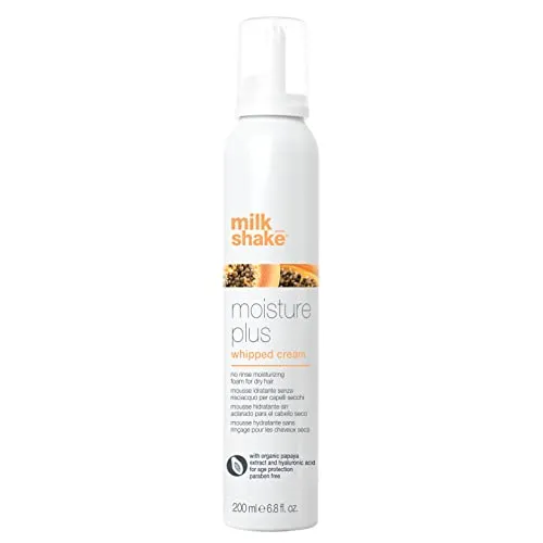 Milk Shake Moisture Plus Schlagsahne, 200 ml - Styling-Mousse - Styling-Mousse für feuchtigkeitsspendendes Haar, verleiht Glanz und Geschmeidigkeit für ein perfektes Styling.
