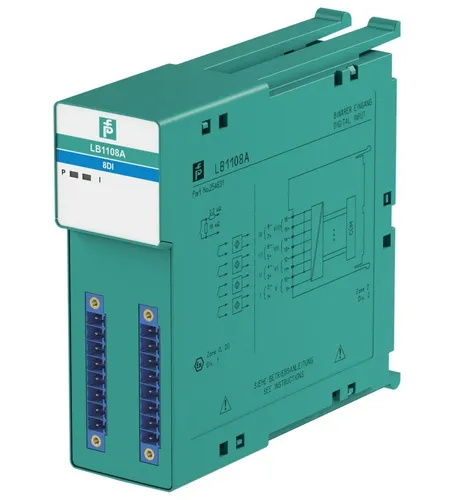 Pepperl+Fuchs LB1108A Binäreingang Trennschaltverstärker - Messtechnik-Leistungsverstärker, ideal für präzise Signalverarbeitung mit Schraubanschluss und 12 V Versorgungsspannung.