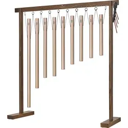 Meinl Sound Bath Tube Chime Solfeggio Set - Percussion Set für entspannende Klangbäder, inklusive Tragetasche und Holzhaltern für flexible Nutzung und harmonische Klangerlebnisse.