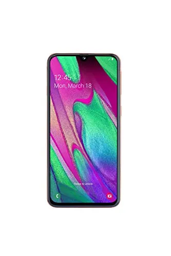Samsung Galaxy A40 Smartphone - 5.9 Zoll, 64GB, Dual SIM, coral - Simlockfreies Handy mit beeindruckendem Infinity-U Display und 25 MP Frontkamera für perfekte Selfies. Ideal für flexible Nutzung dank Dual SIM und microSD-Speichererweiterung.
